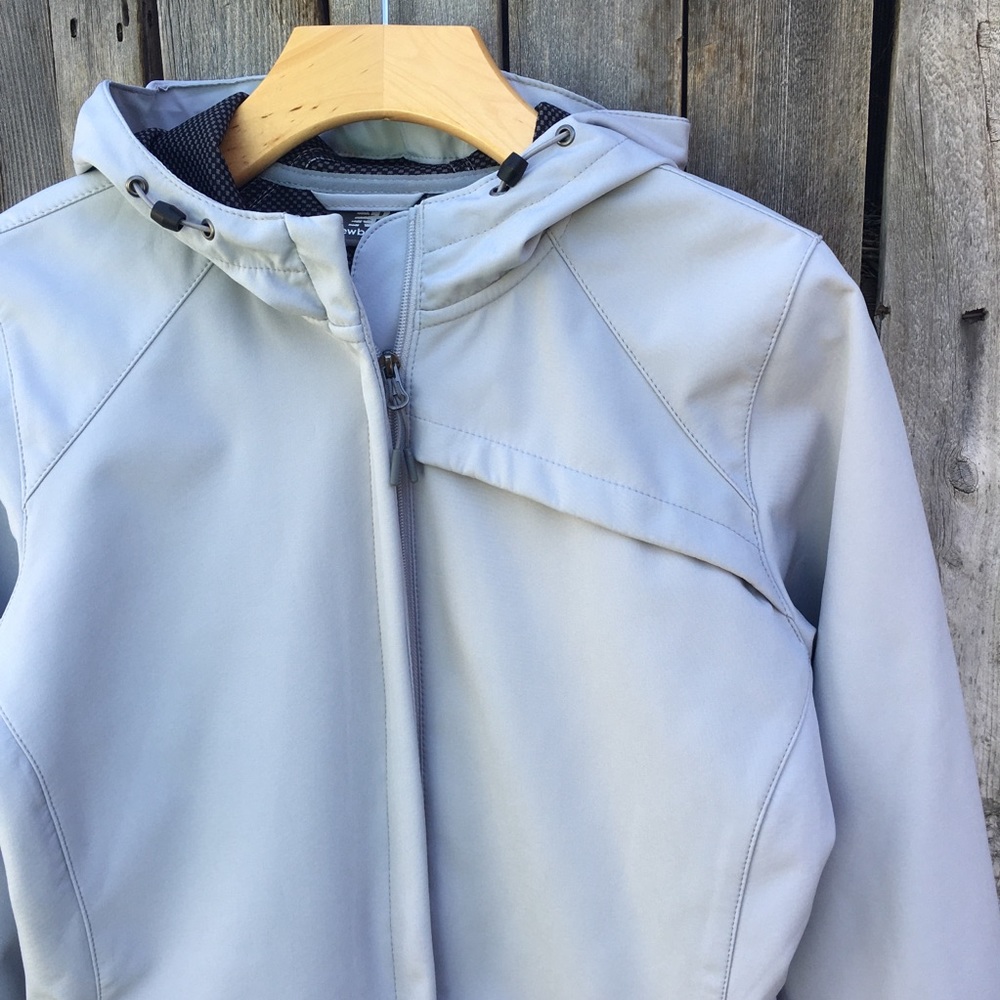 NWT New Balance Softshell 4 Way Stretch Jacket Gray S - Picture 4 of 14